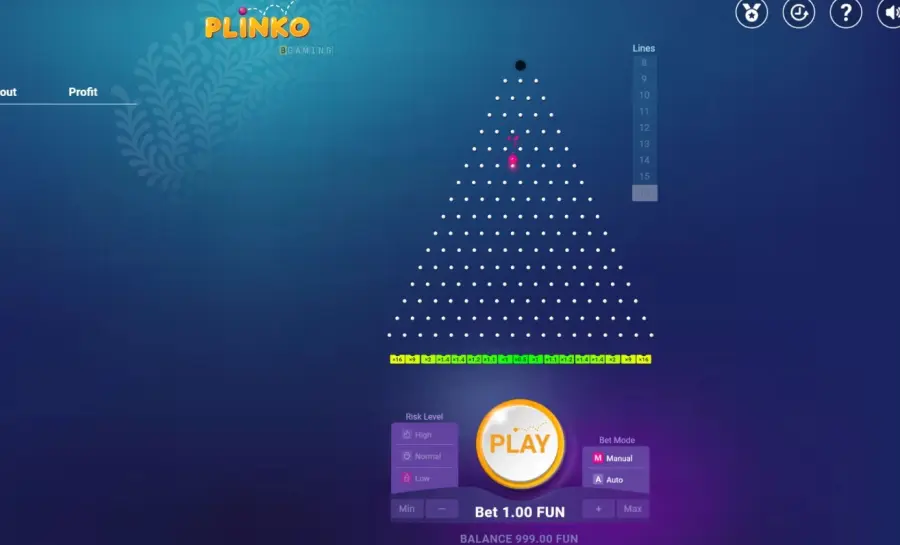 Plinko game